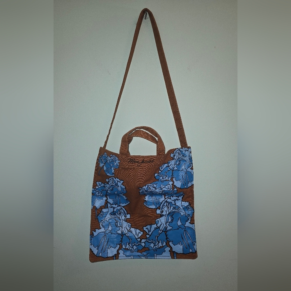 Marc Jacobs Brown Tote with Blue Floral Design - Picture 2 of 5